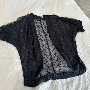 Black lace kimono
